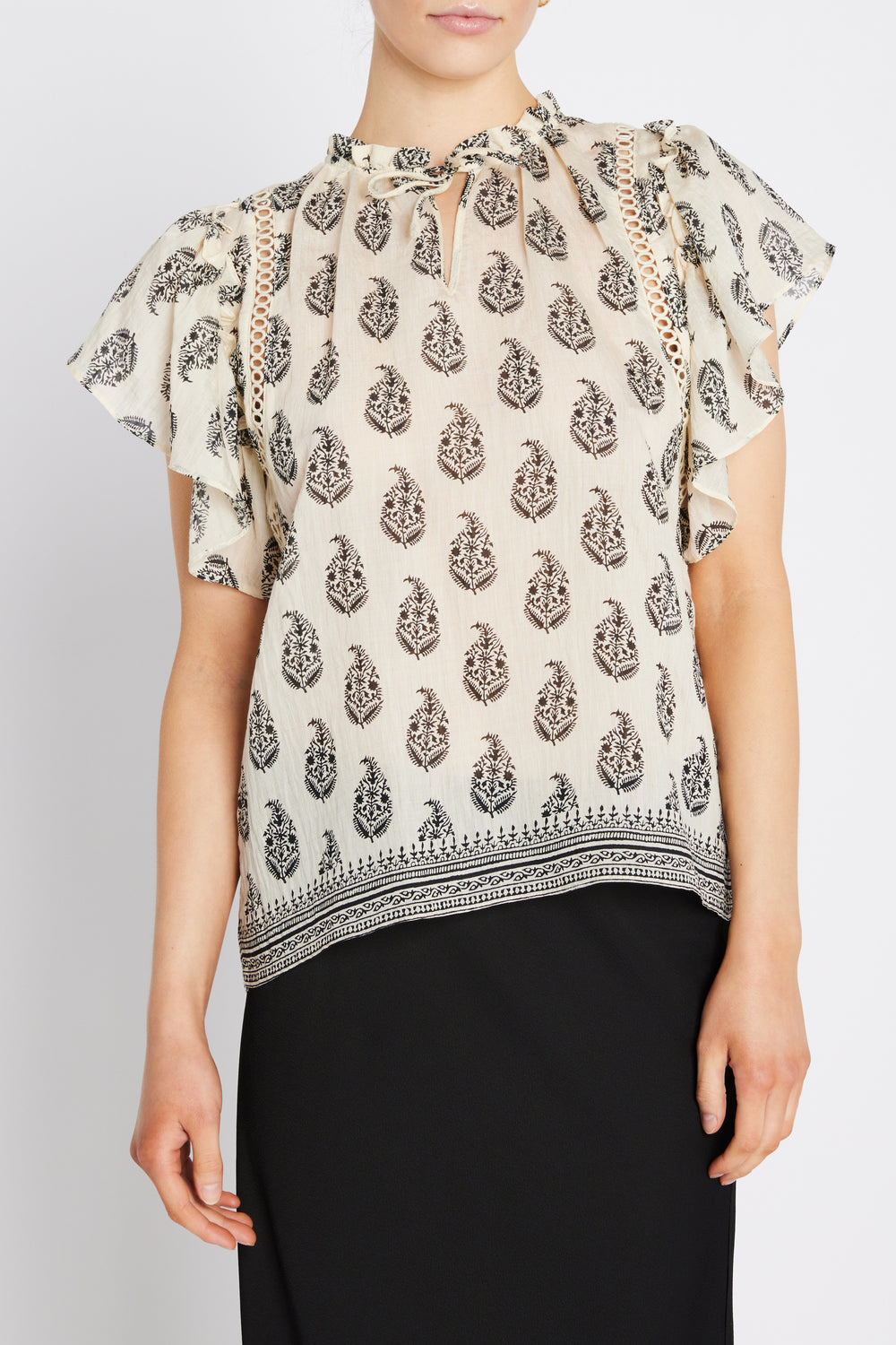Bruuns Bazaar Women DuscleBBSabina top Blouse Cream / Black