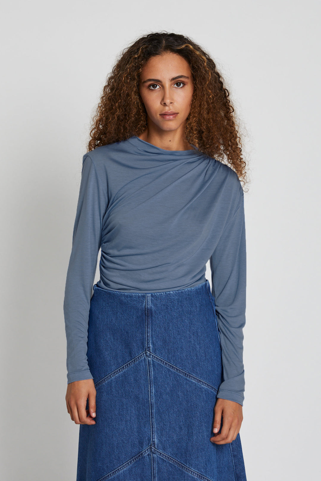 Bruuns Bazaar Women KatkaBBGinela blouse Blouse Vintage Indigo