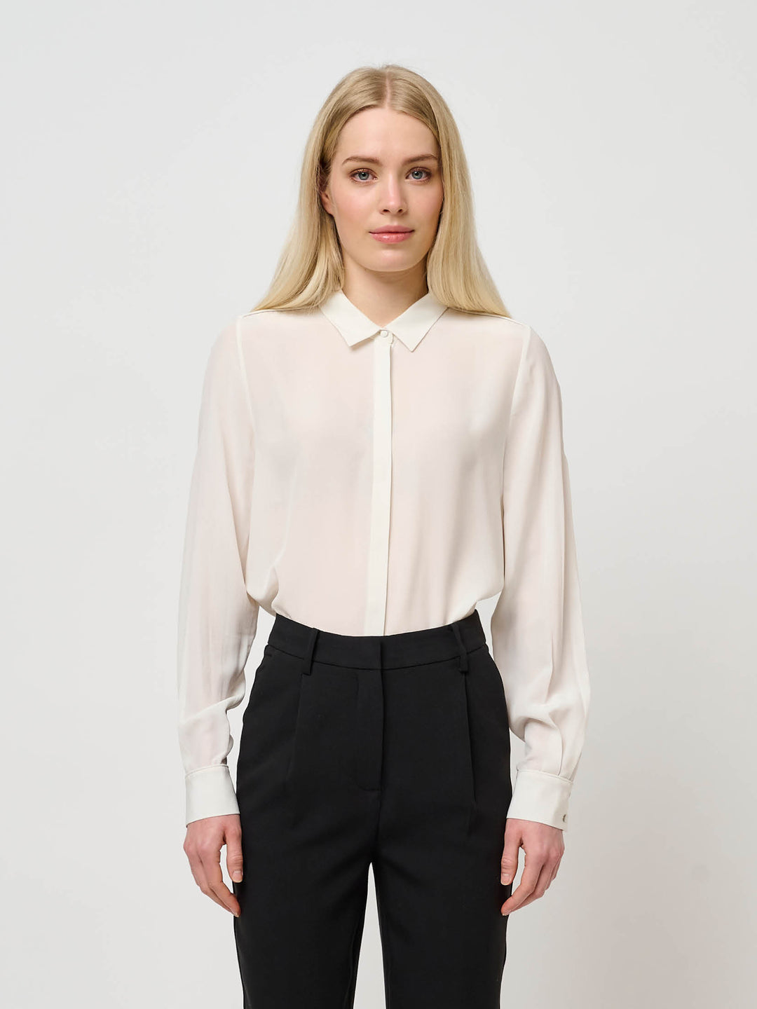 Bruuns Bazaar Women LillieBBCorinna silkshirt Shirts Snow White