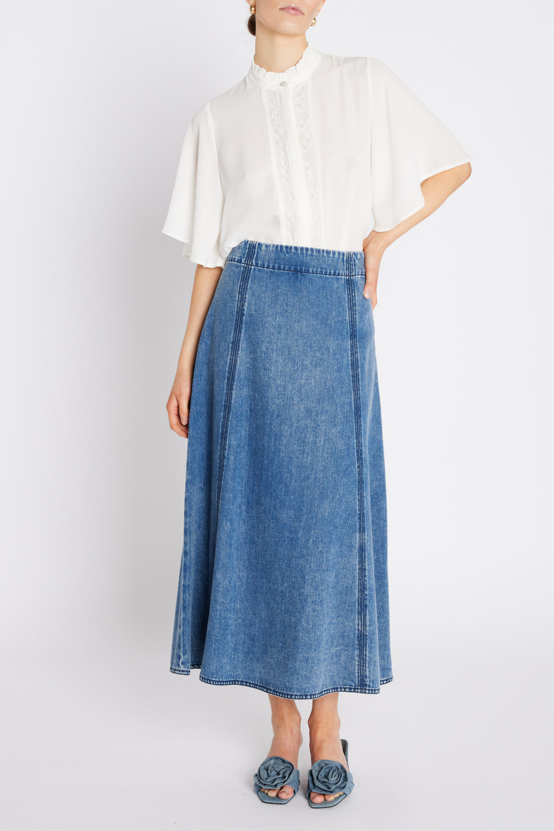 Bruuns Bazaar Women PlatieBBAliya skirt Skirt Blue Denim