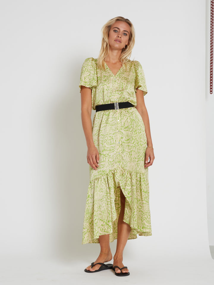 Bruuns Bazaar Women AcaciaBBHanielle dress Dress Moss Green print