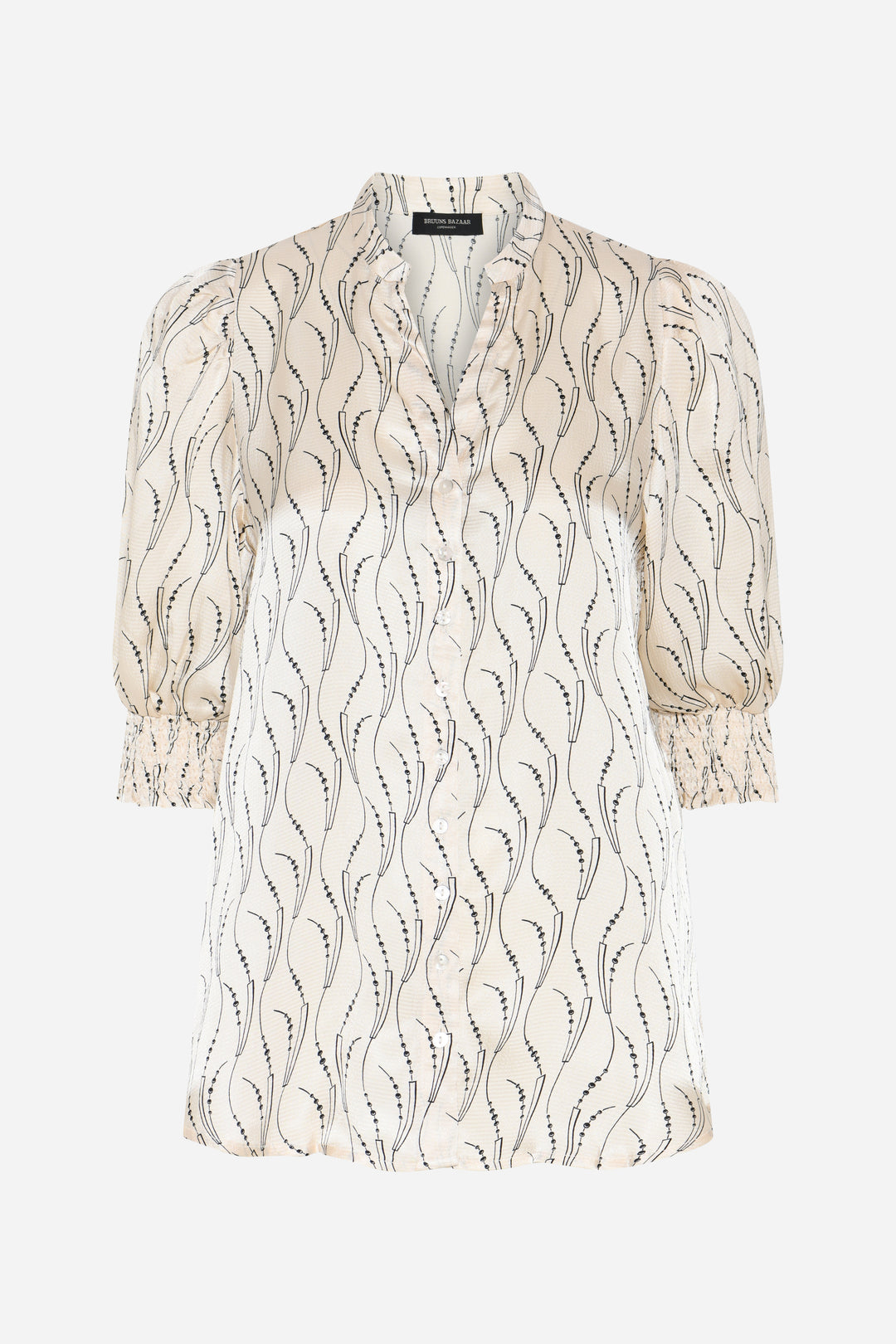 Bruuns Bazaar Women AcaraBBLicys shirt Shirts Wavy print White cream