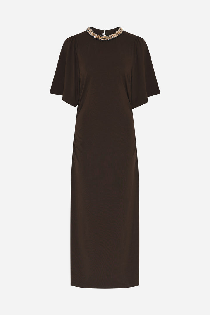 Bruuns Bazaar Women AlnusBBNathala Trim dress Dress Chestnut