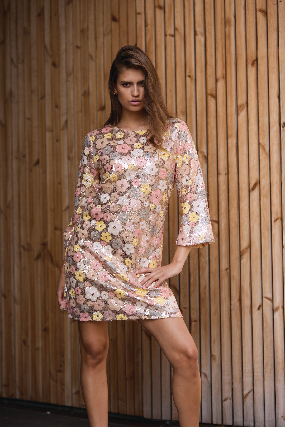 Bruuns Bazaar Women AlternifoliusBBKeiran dress Dress Multi Flower sequins