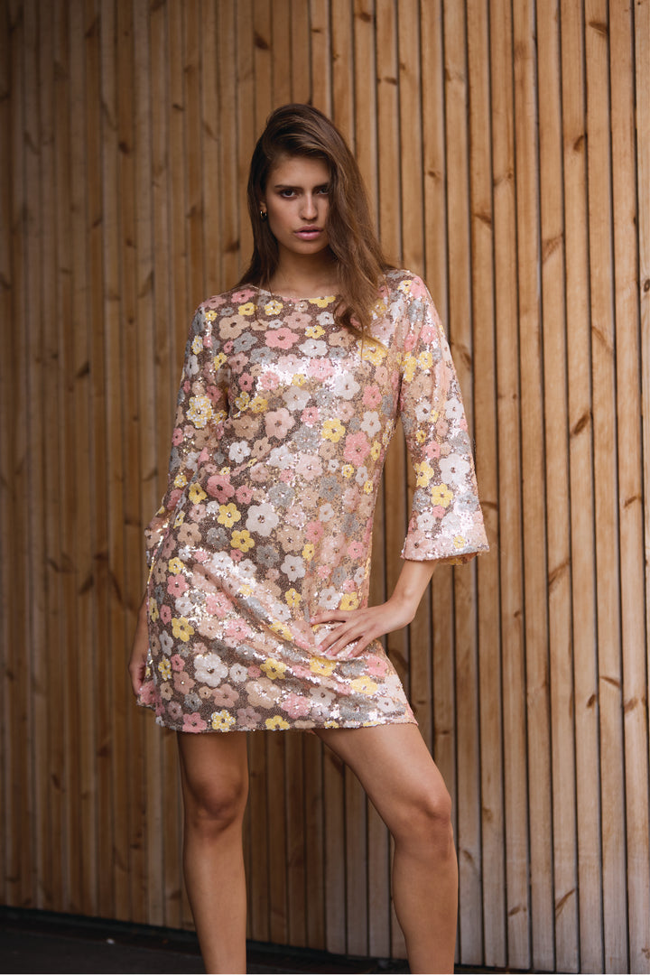 Bruuns Bazaar Women AlternifoliusBBKeiran dress Dress Multi Flower sequins