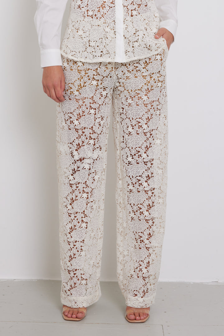 Bruuns Bazaar Women AmbrosiaBBWinnie lace pants Pants Snow White