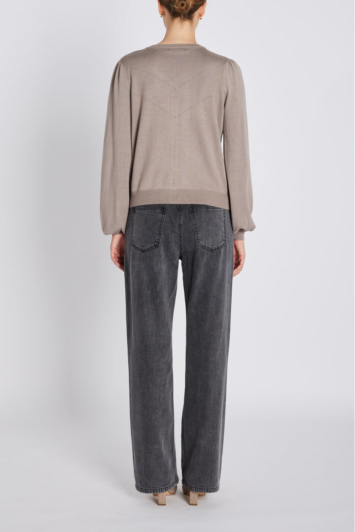 Bruuns Bazaar Women AnemoneBBCarlinas cardigan Knit Fungi melange