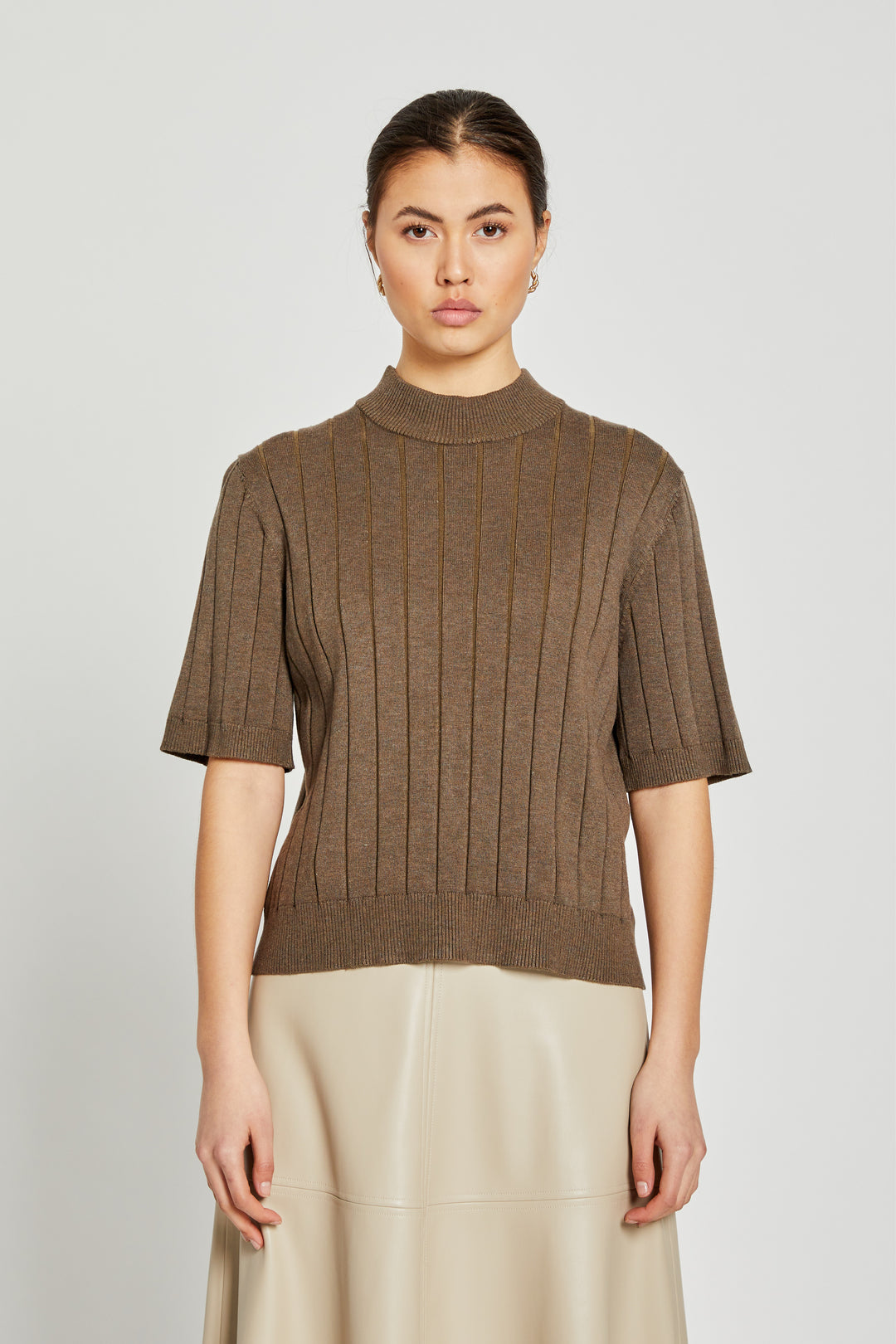 Bruuns Bazaar Women AnemoneBBGlady knit Knit Shitake Melange