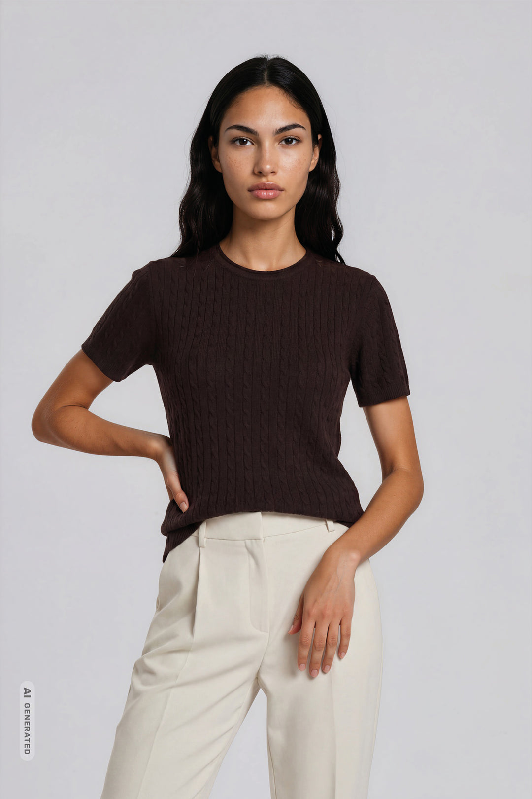 Bruuns Bazaar Women AnemoneBBGlenda knit Knit Chocolate brown