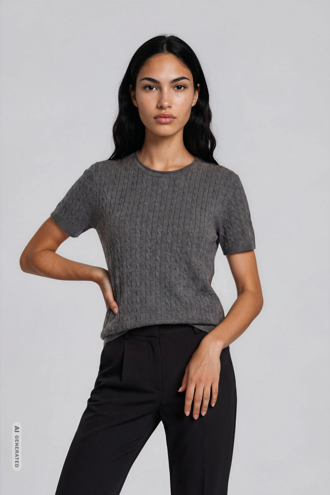 Bruuns Bazaar Women AnemoneBBGlenda knit Knit Grey Melange