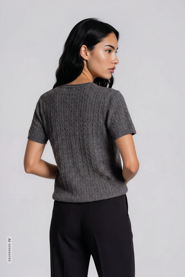 Bruuns Bazaar Women AnemoneBBGlenda knit Knit Grey Melange