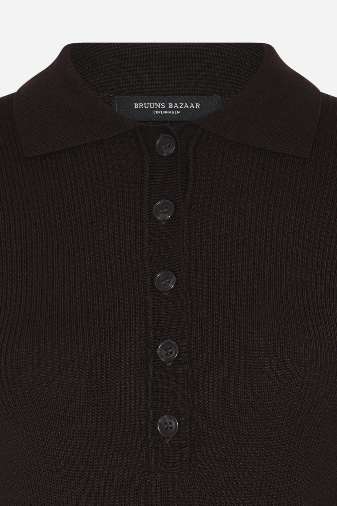 Bruuns Bazaar Women AnemoneBBValea knit polo Knit Chocolate brown