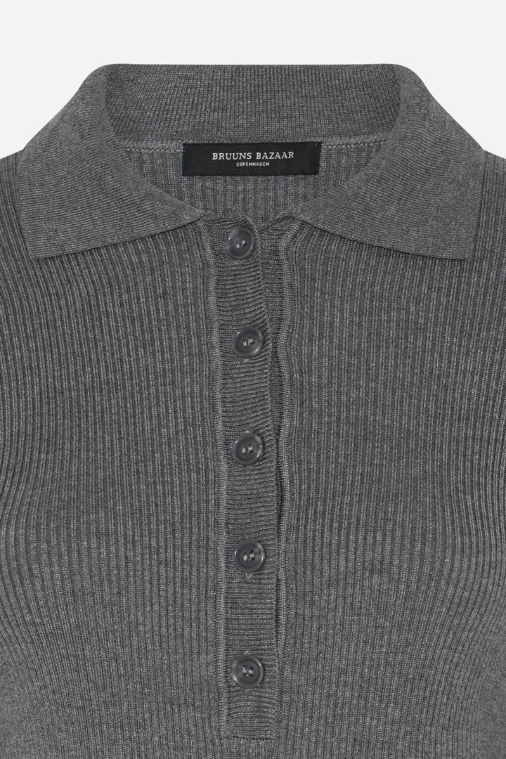 Bruuns Bazaar Women AnemoneBBValea knit polo Knit Grey mel