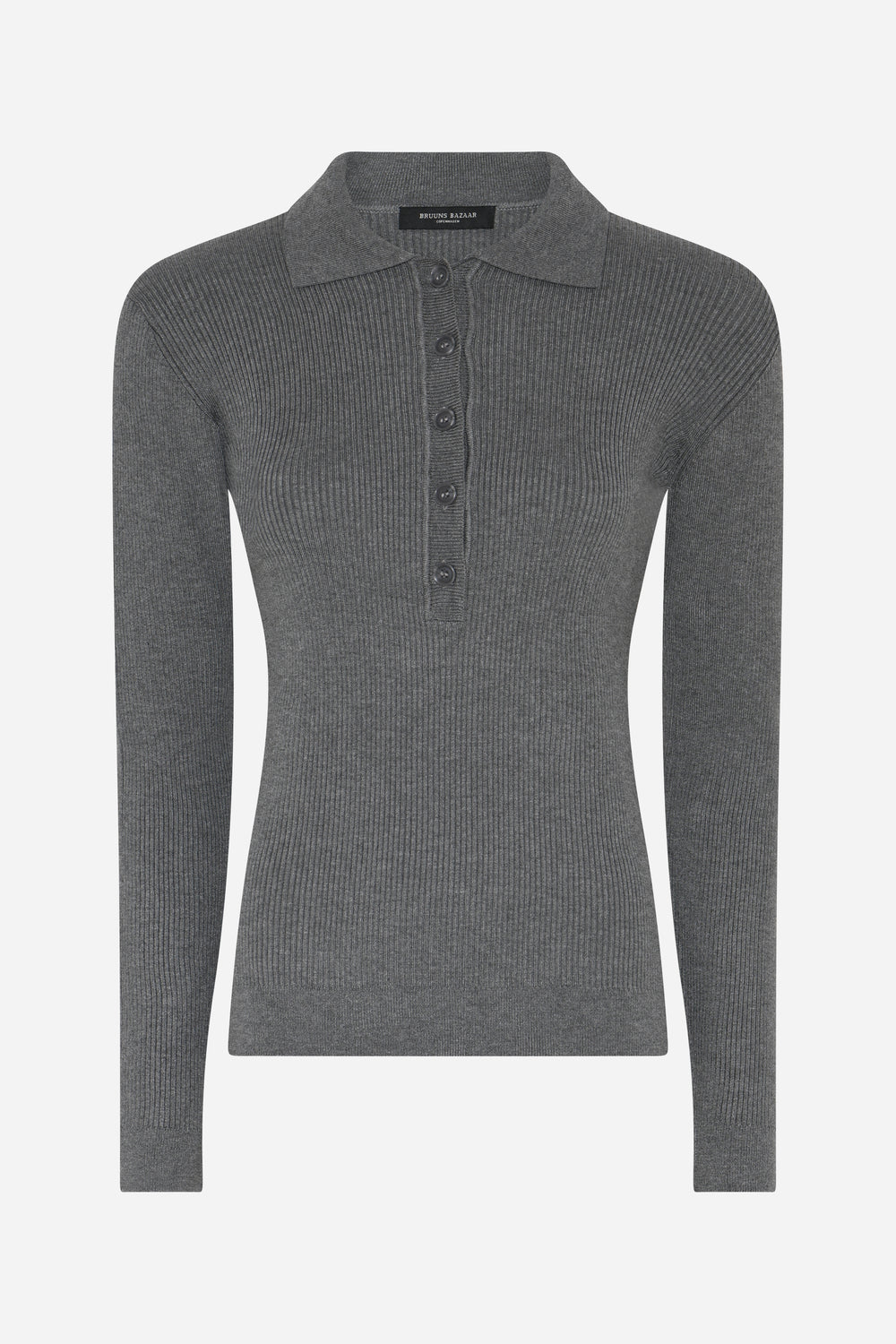 Bruuns Bazaar Women AnemoneBBValea knit polo Knit Grey mel