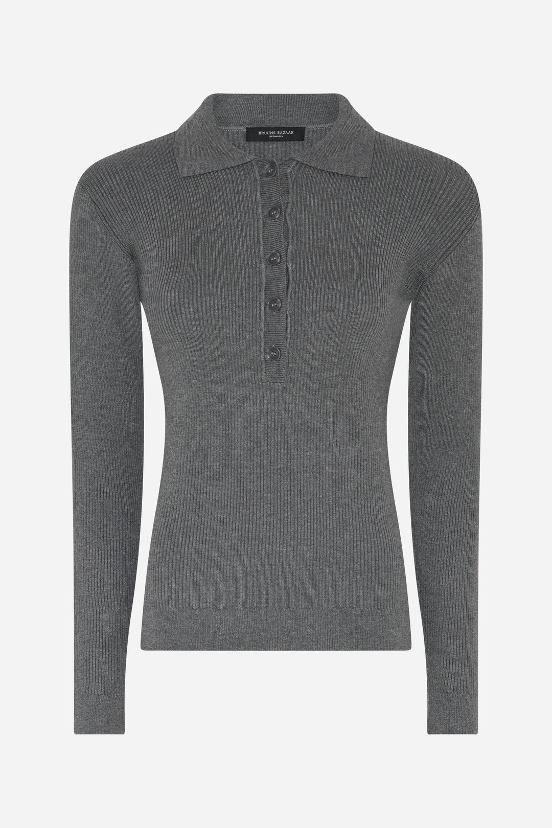 Bruuns Bazaar Women AnemoneBBValea knit polo Knit Grey mel