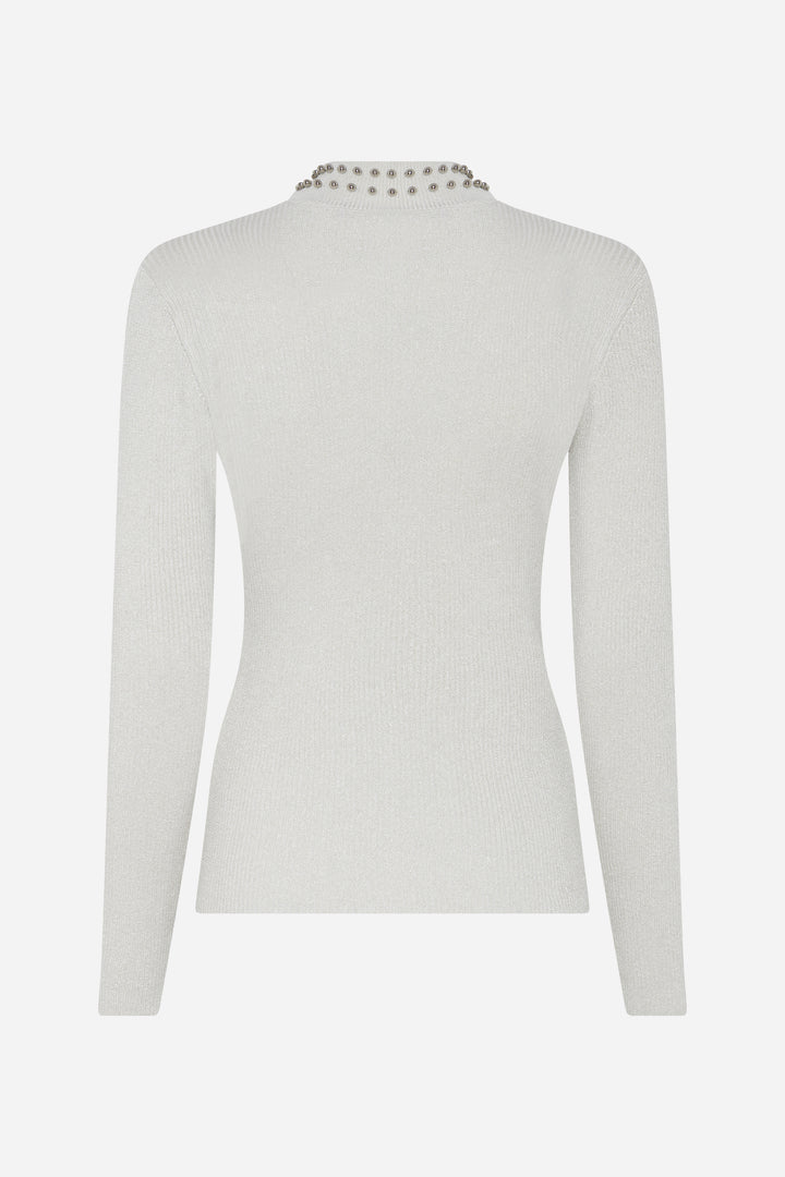 Bruuns Bazaar Women AnemonesBBBatille blouse Knit Snow white w white lurex