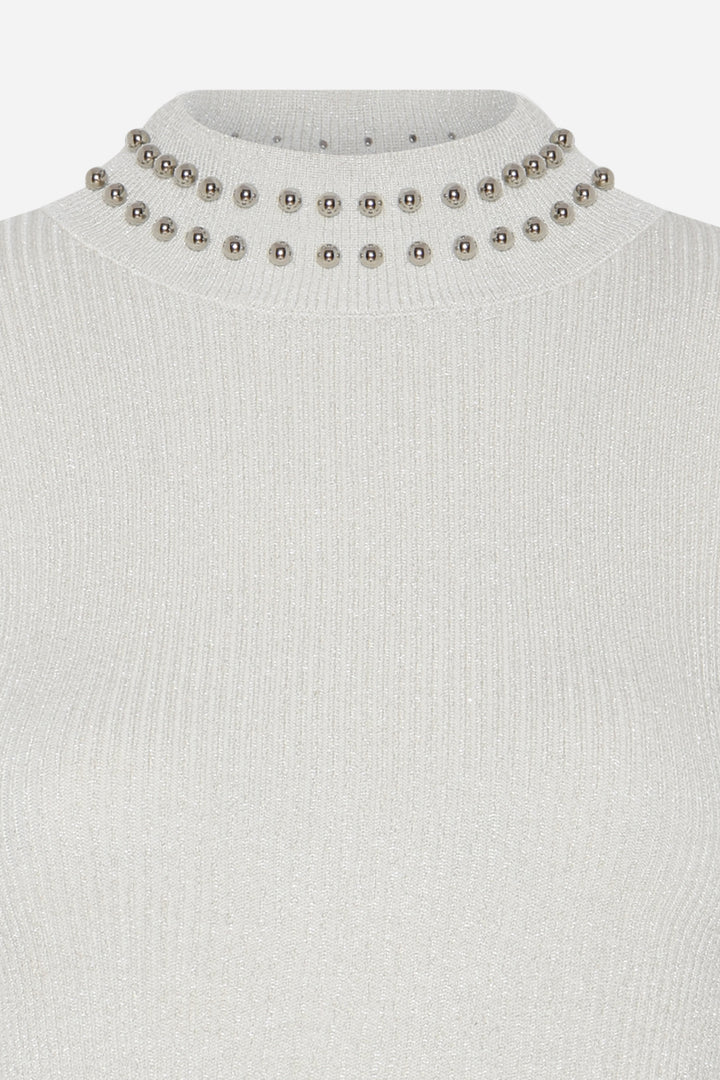 Bruuns Bazaar Women AnemonesBBBatille blouse Knit Snow white w white lurex