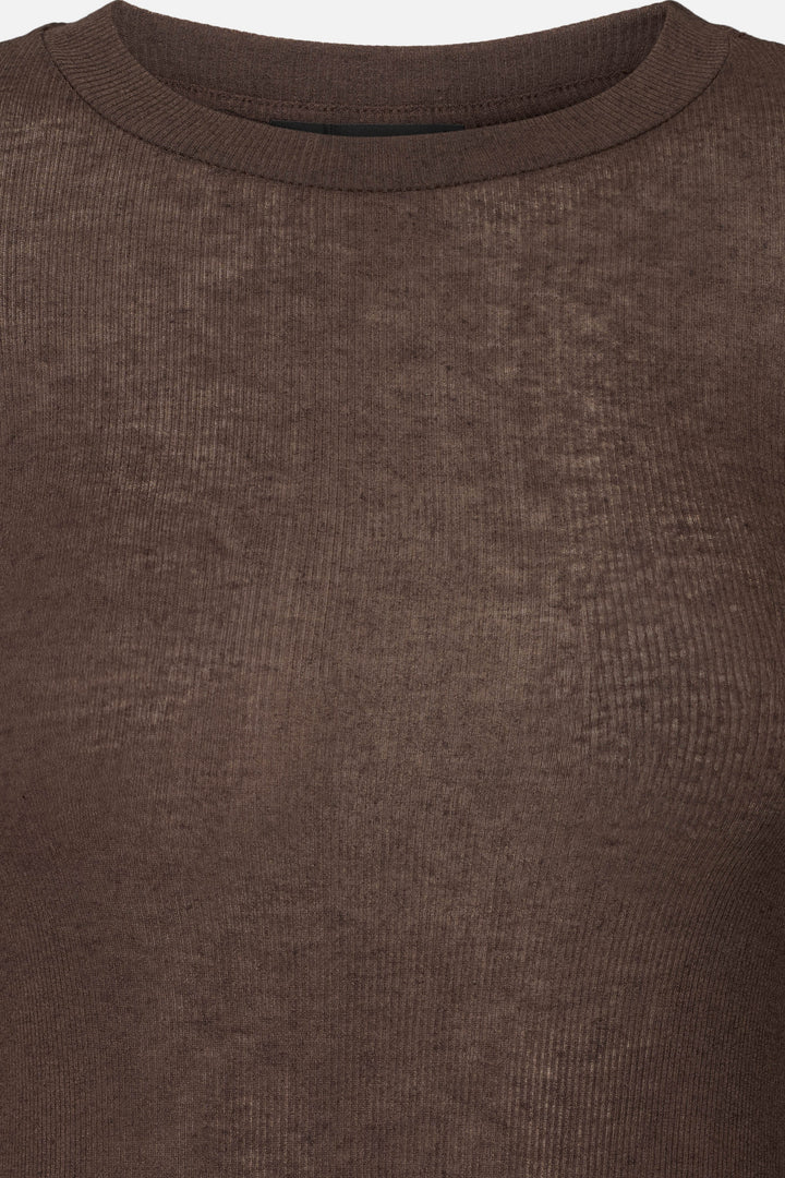 Bruuns Bazaar Women AngelaBB LS T-shirt T-shirts Dark Brown
