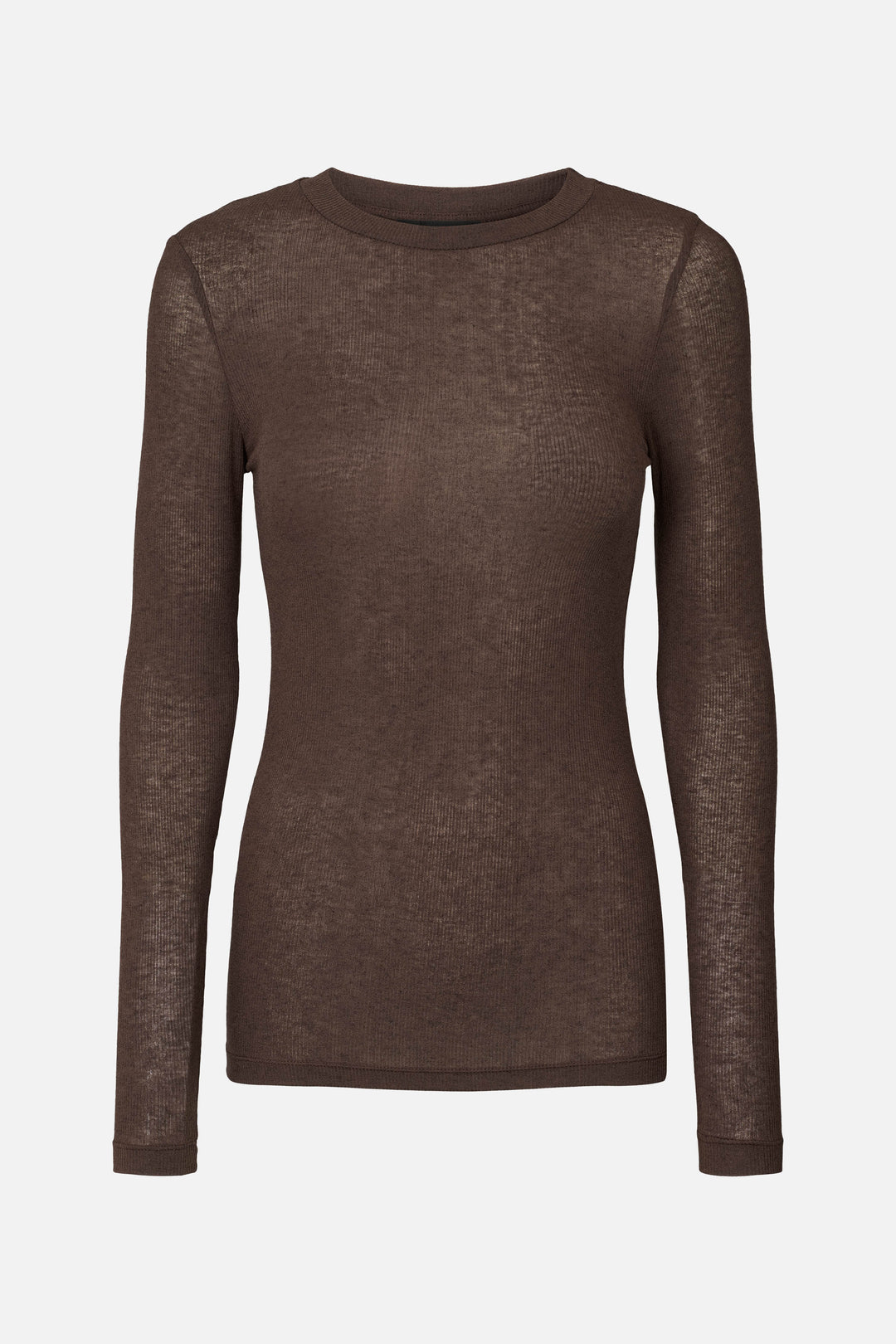 Bruuns Bazaar Women AngelaBB LS T-shirt T-shirts Dark Brown