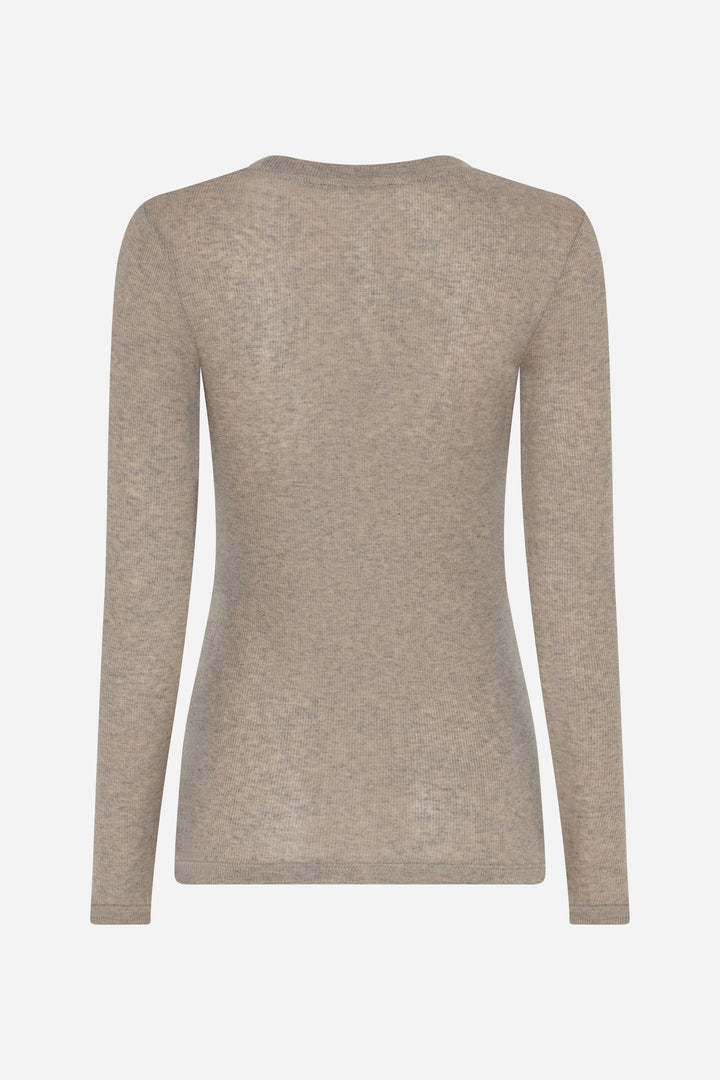 Bruuns Bazaar Women AngelaBB LS T-shirt T-shirts Roasted Grey