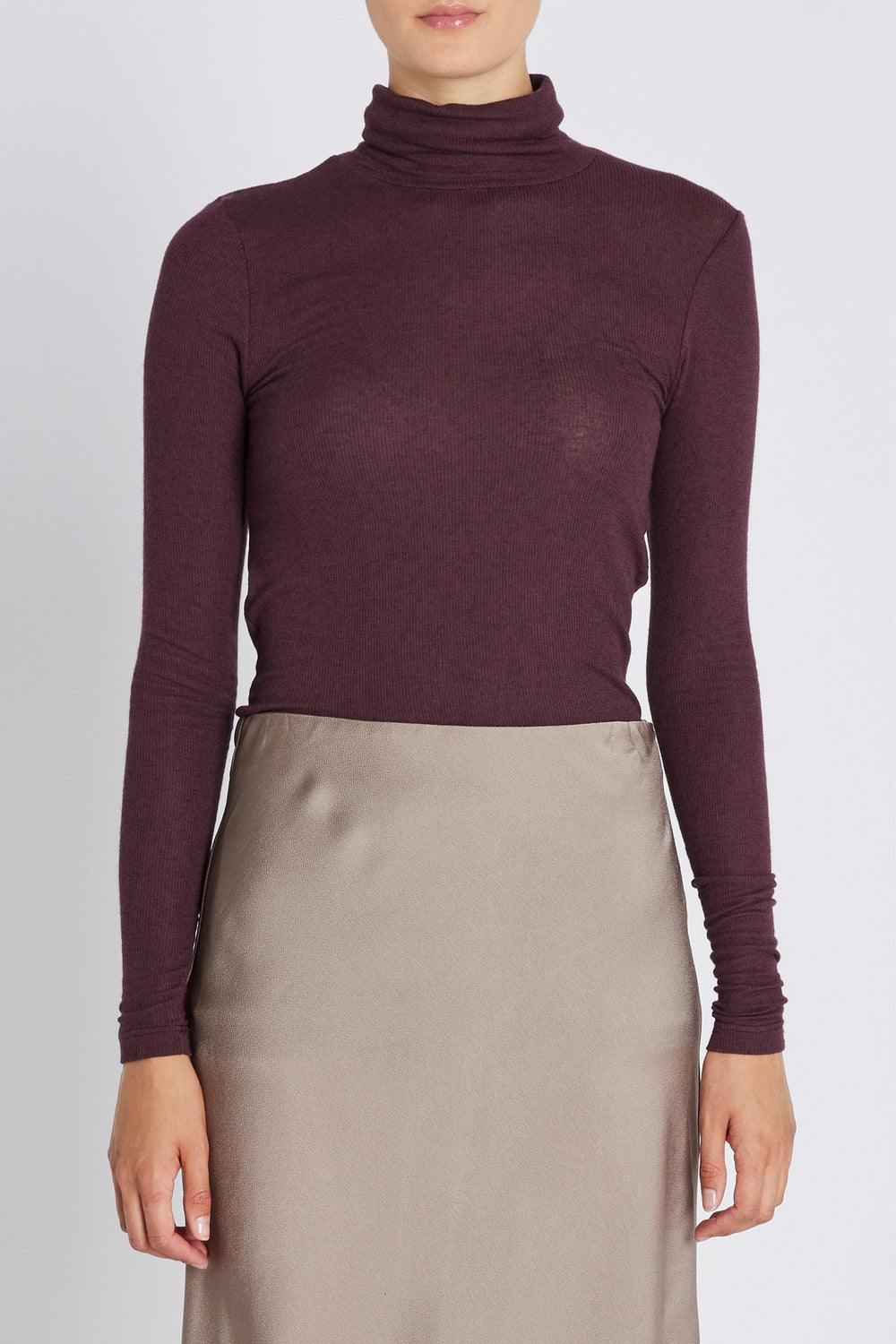 Bruuns Bazaar Women AngelaBB Roll neck T-shirts Bordeaux