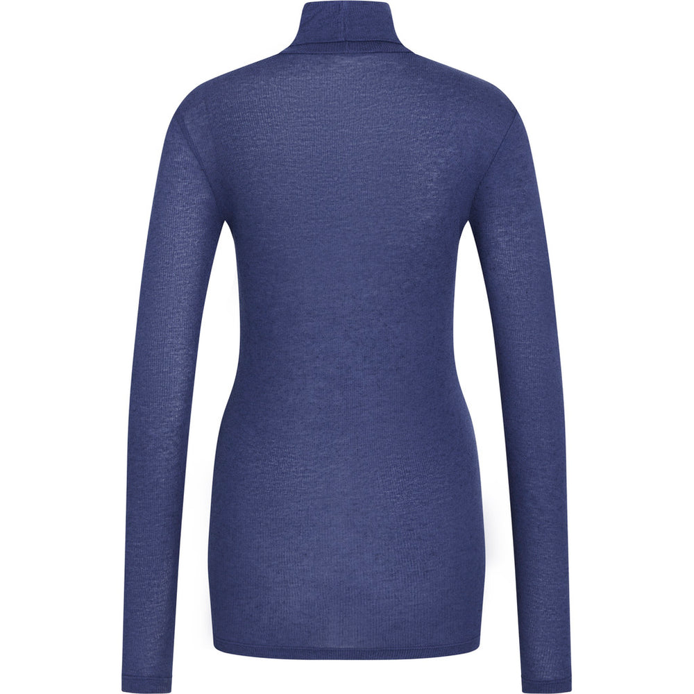 Bruuns Bazaar Women AngelaBB Roll neck T-shirts Medieval Blue