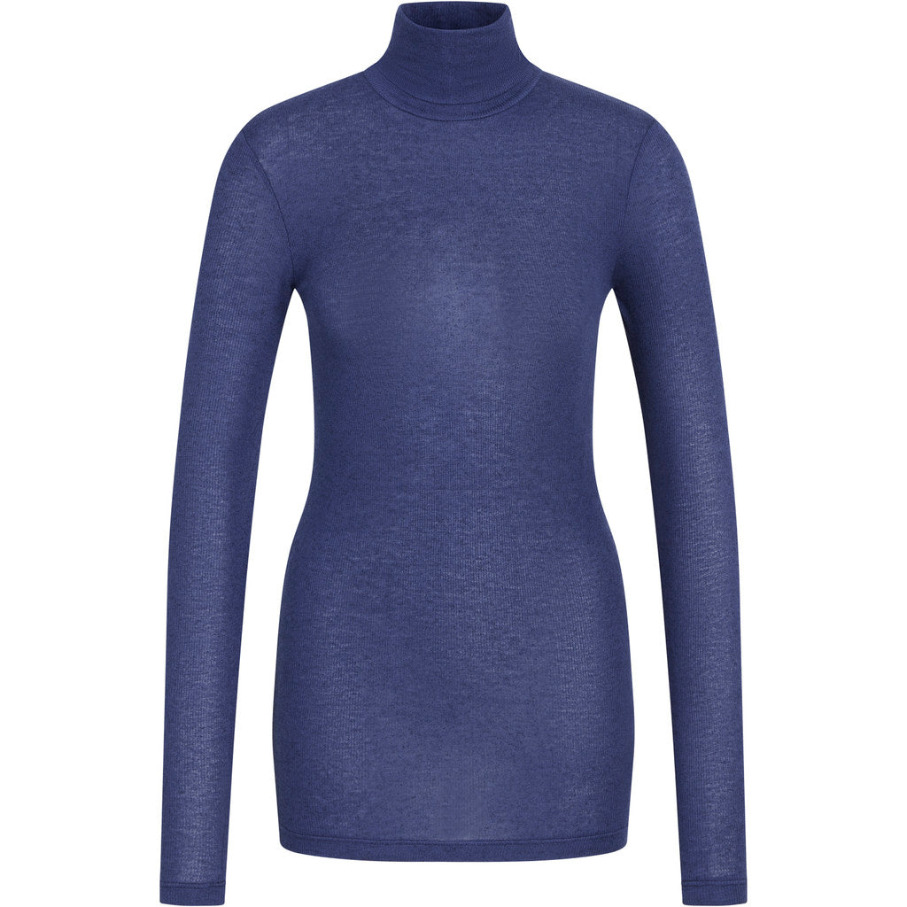 Bruuns Bazaar Women AngelaBB Roll neck T-shirts Medieval Blue