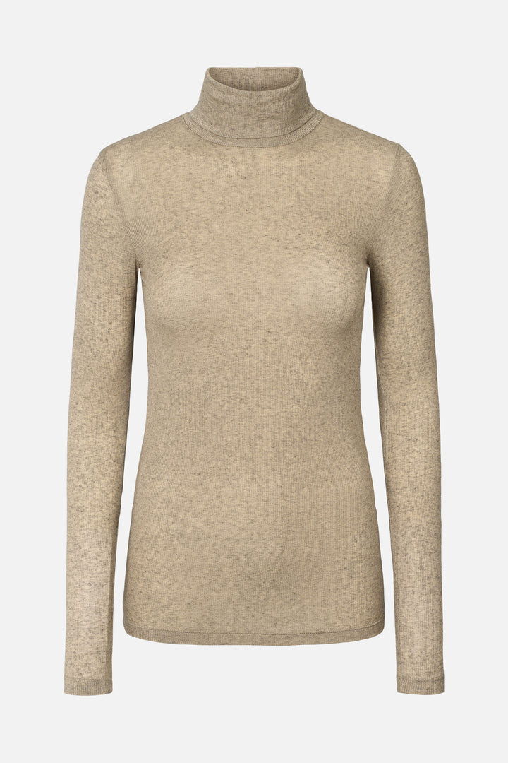 Bruuns Bazaar Women AngelaBB Roll neck T-shirts Roasted Grey