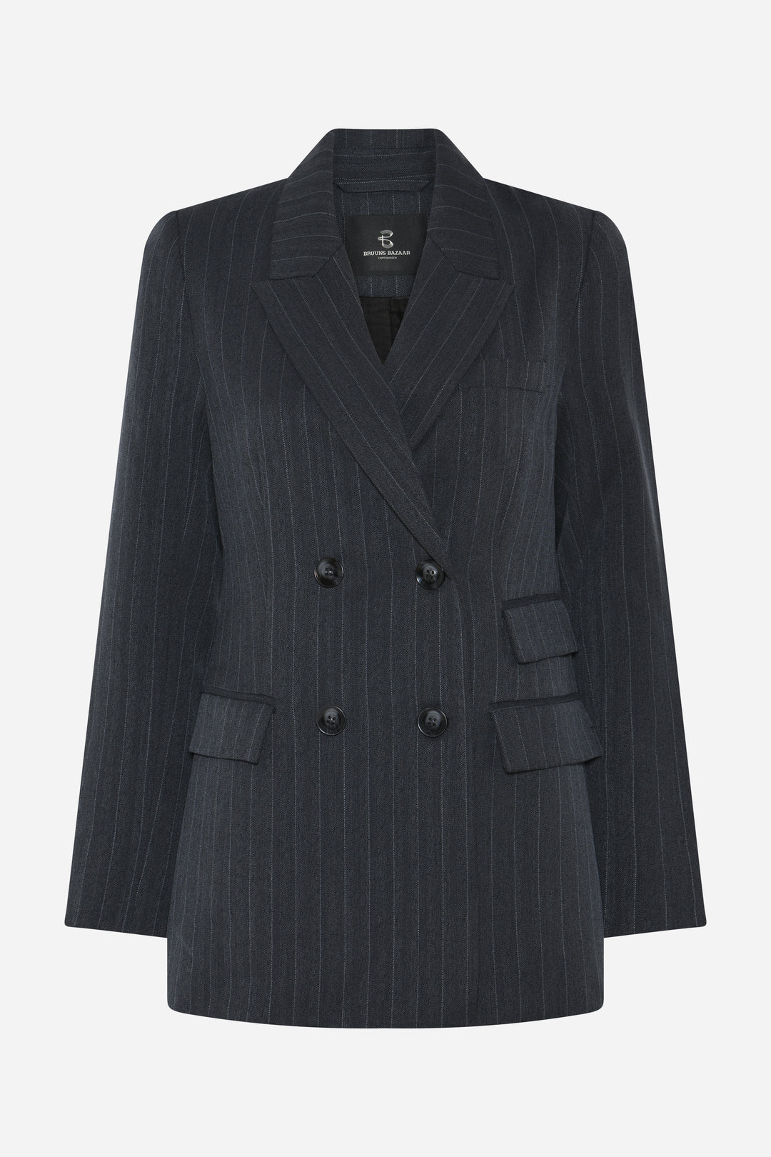 Bruuns Bazaar Women ApricotBBLinda blazer Blazer Herringbone blue pin stripe