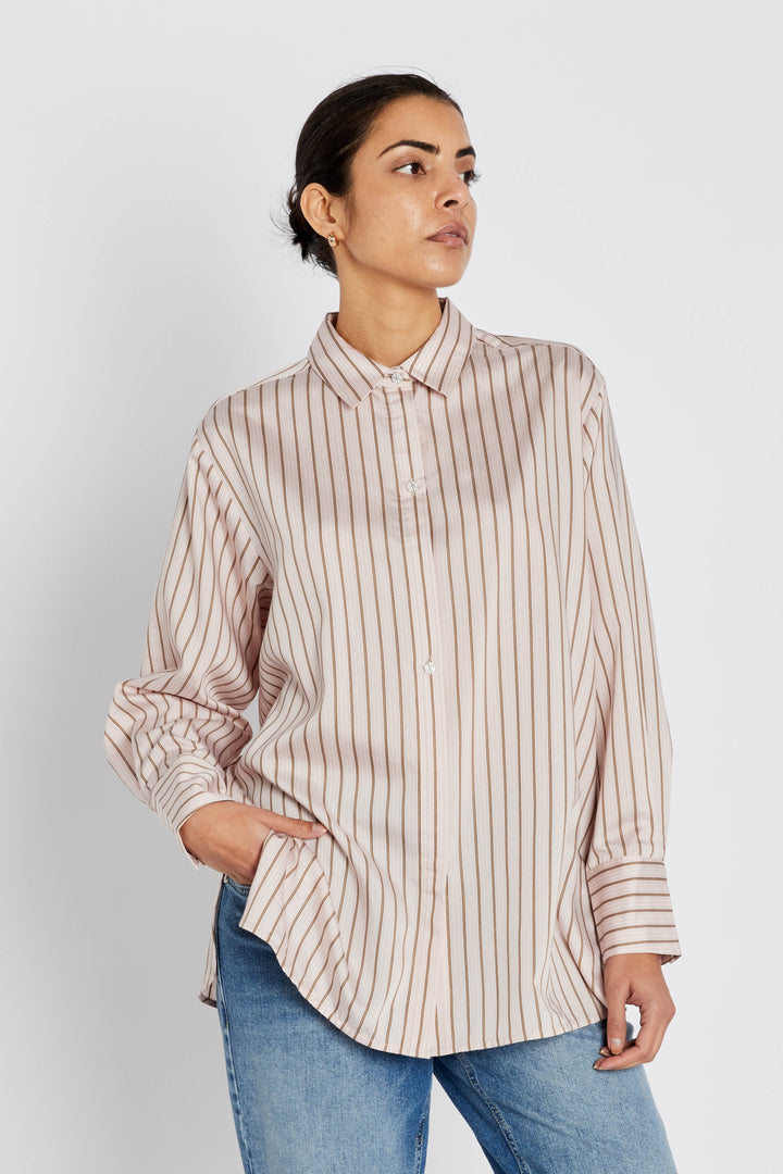 Bruuns Bazaar Women ArengaBBYina shirt Shirts Primrose Pink stripe
