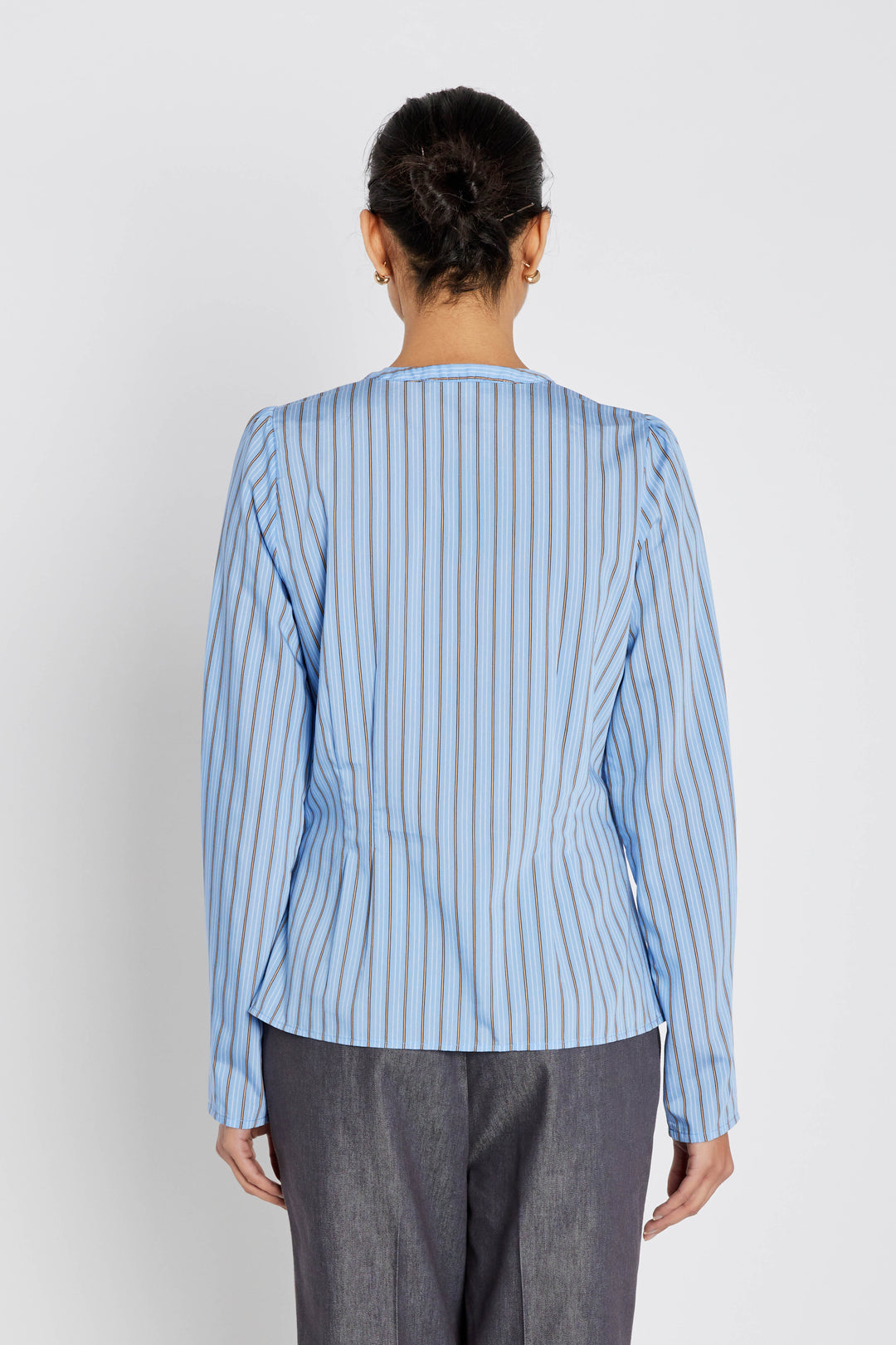 Bruuns Bazaar Women ArengaBBZea shirt Shirts Sky Blue stripe