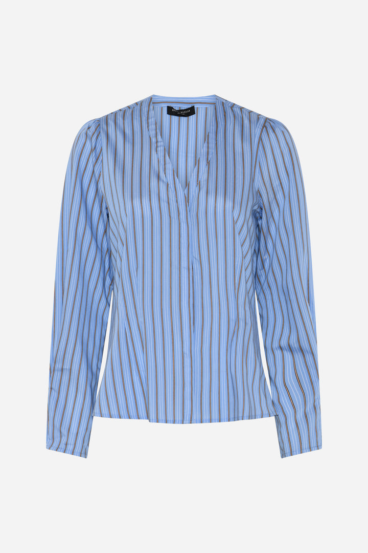Bruuns Bazaar Women ArengaBBZea shirt Shirts Sky Blue stripe