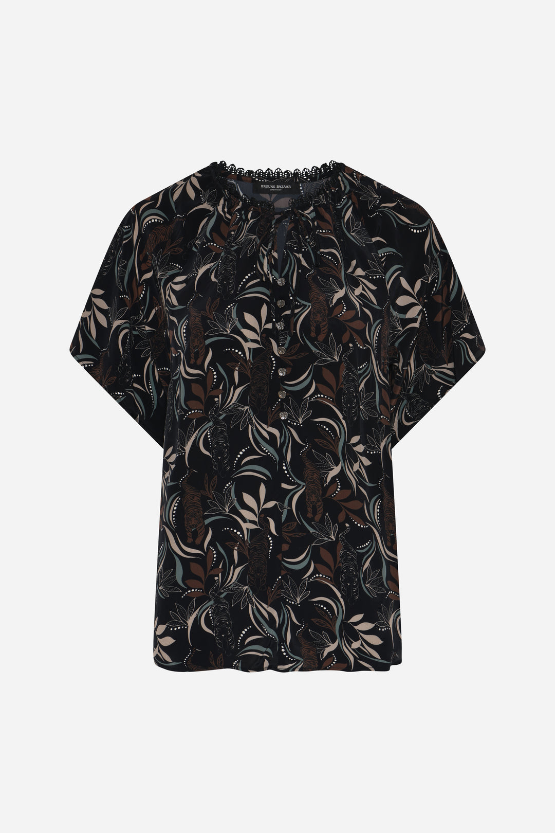Bruuns Bazaar Women BarcellaBBKarly blouse Blouse Black Tiger