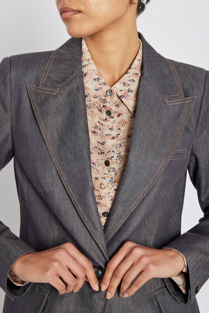 Bruuns Bazaar Women BellisBBTiff Blazer Blazer Blue Denim