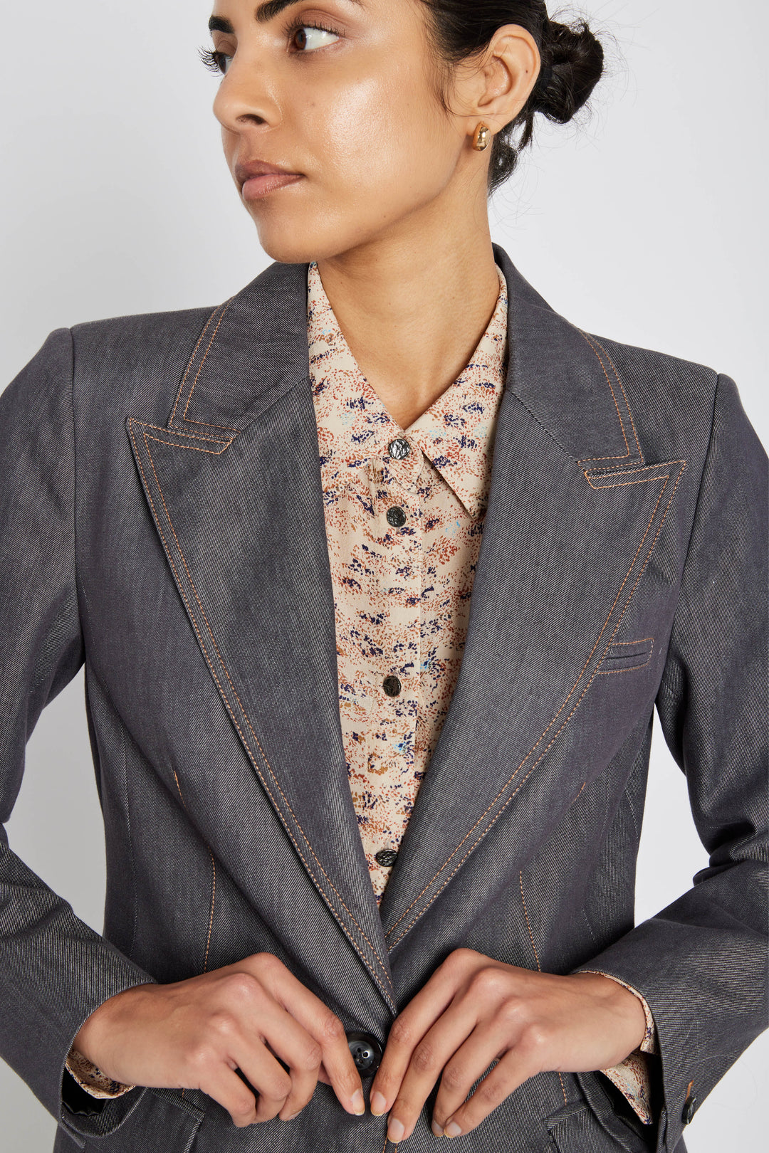 Bruuns Bazaar Women BellisBBTiff Blazer Blazer Blue Denim