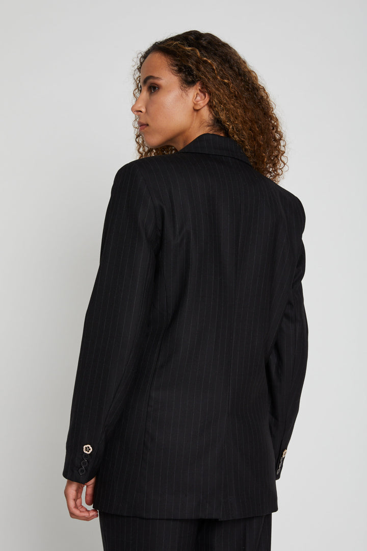 Bruuns Bazaar Women BillBBFrida blazer Blazer Black pinstripe