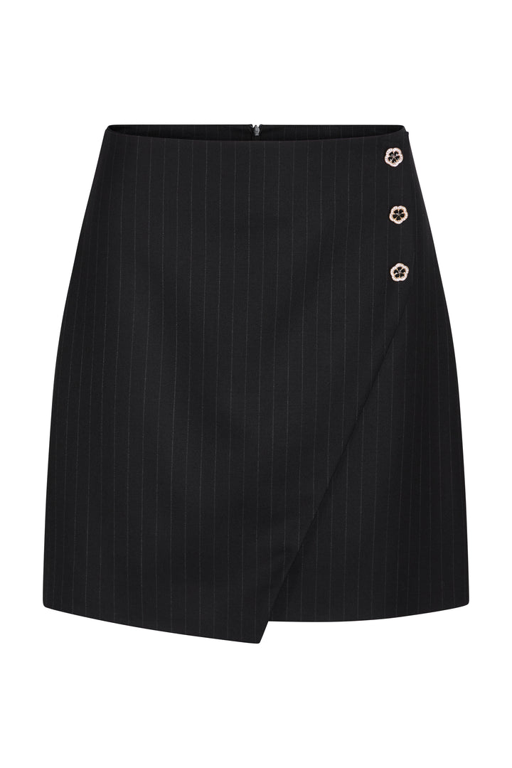 Bruuns Bazaar Women BillBBMadina skirt Skirt Black pinstripe