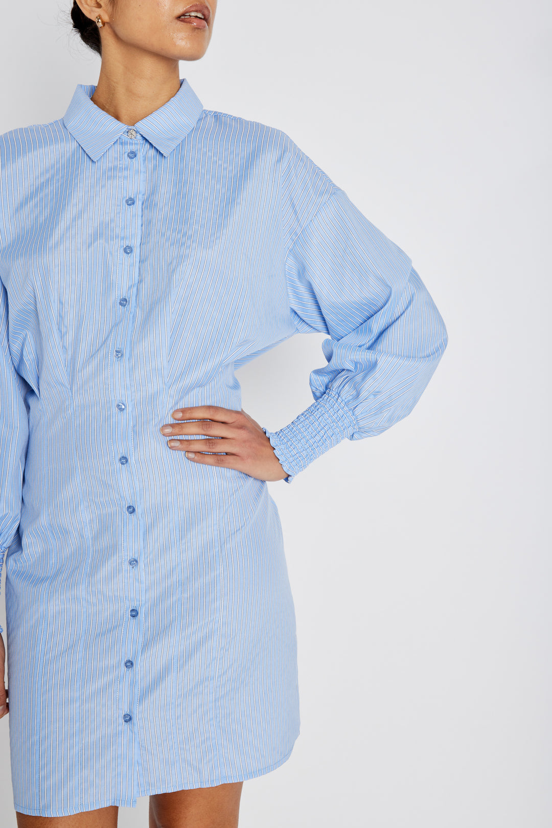 Bruuns Bazaar Women BorassusBBLinne dress Dress Light blue stripe