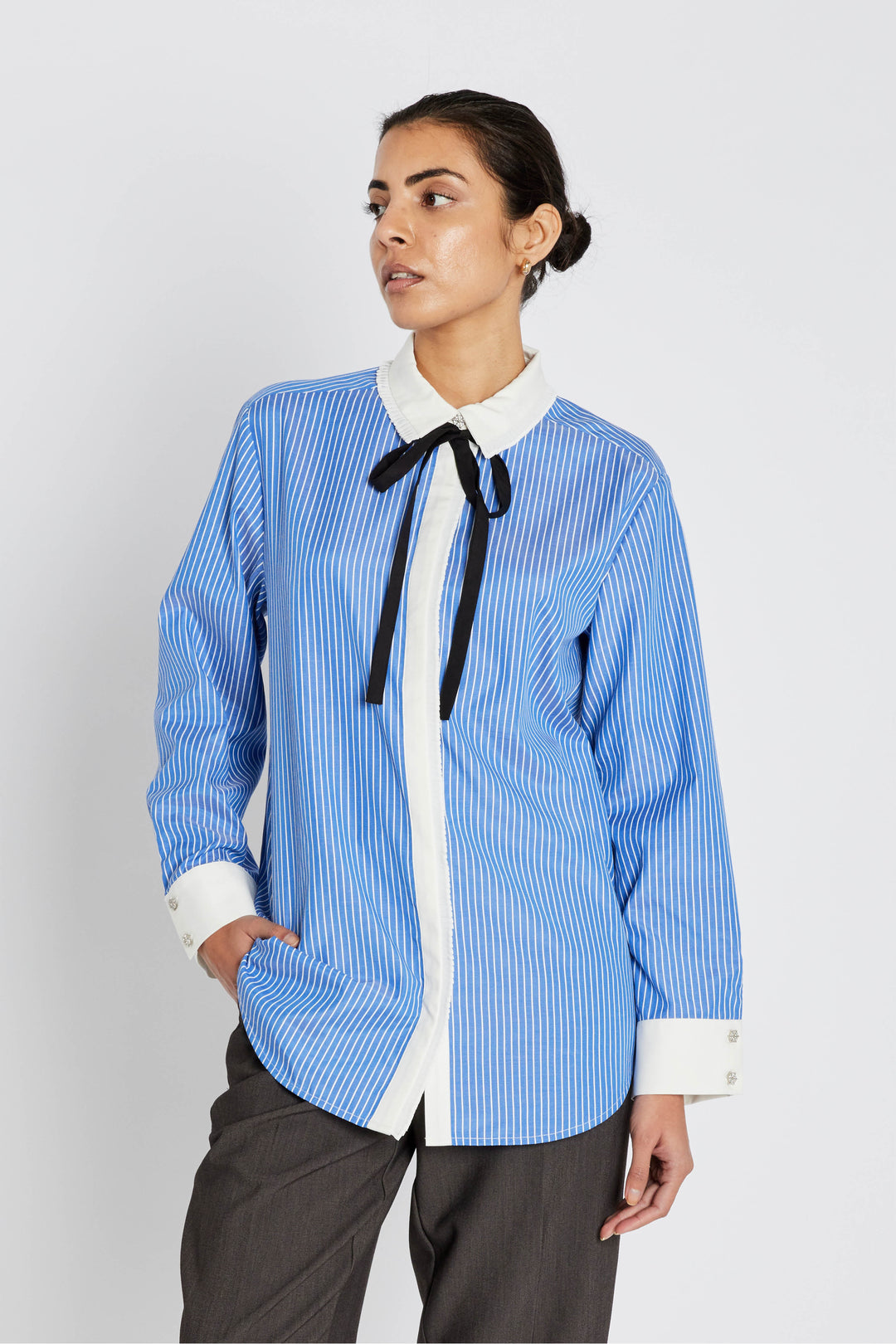 Bruuns Bazaar Women BorassusBBZiana shirt Shirts Dark blue Stripe