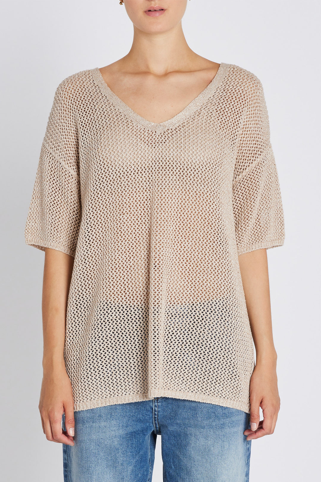 Bruuns Bazaar Women BoxwoodBBTasja knit Knit Beige w lurex