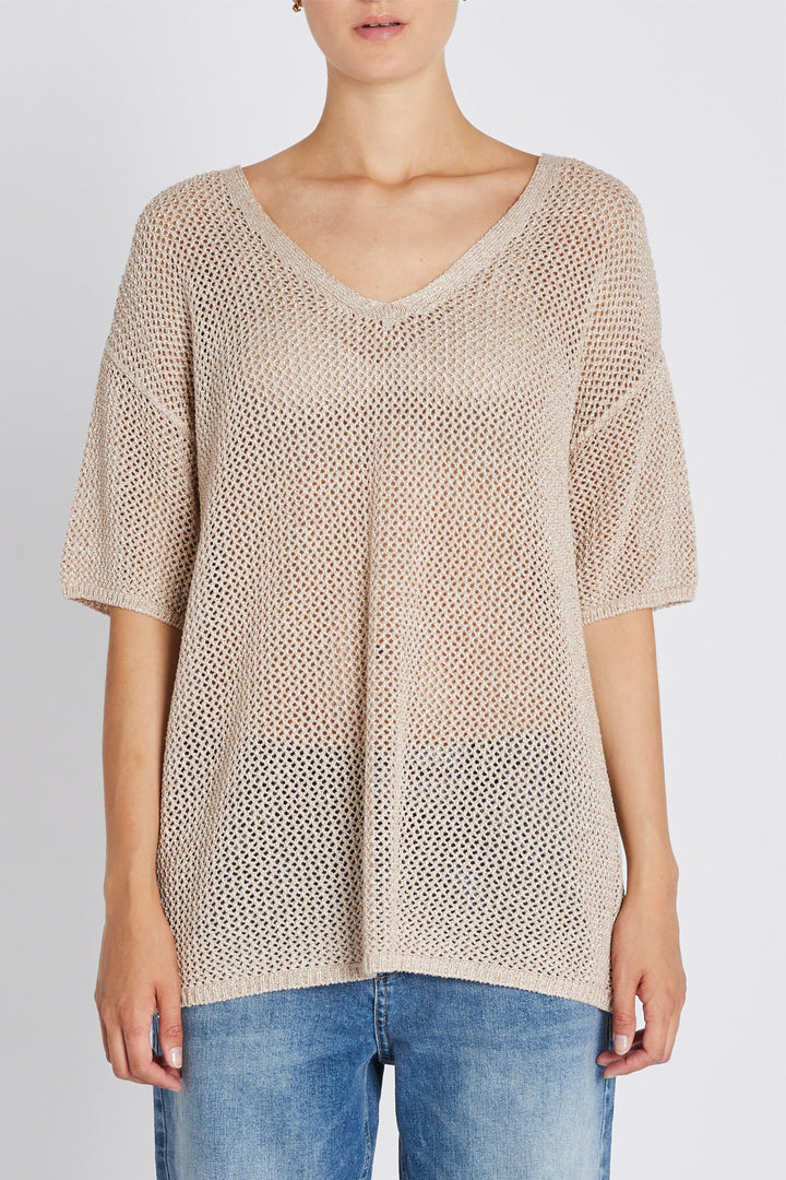 Bruuns Bazaar Women BoxwoodBBTasja knit Knit Beige w lurex