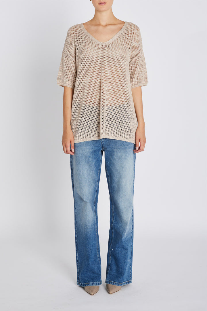 Bruuns Bazaar Women BoxwoodBBTasja knit Knit Beige w lurex
