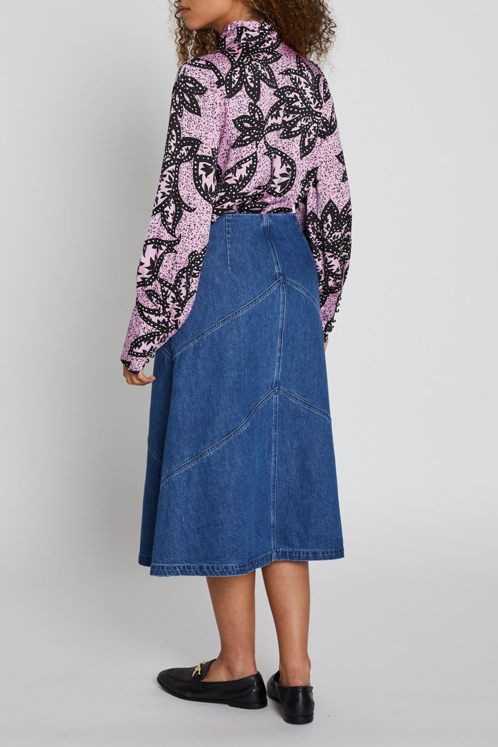 Bruuns Bazaar Women CanaBBEleen skirt Skirt Dark Blue denim