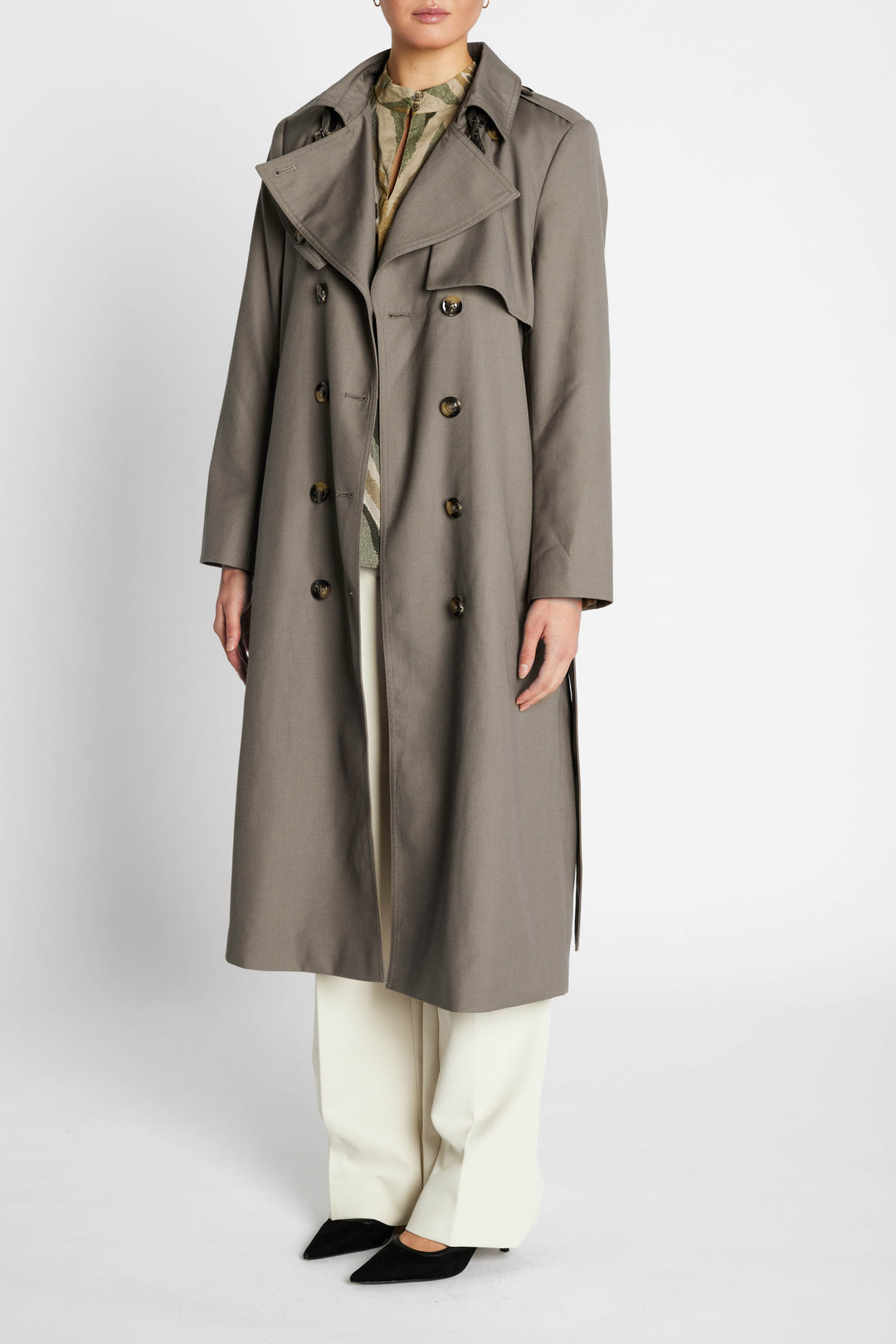 Bruuns Bazaar Women CarotaBBTori coat Outerwear Concrete