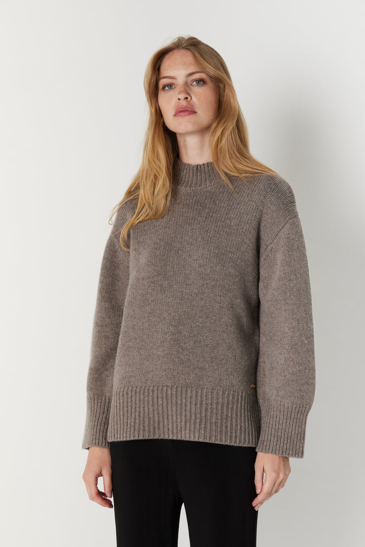 Bruuns Bazaar Women CashmeraBBDisa knit Knit Earth Brown