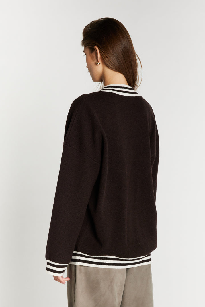 Bruuns Bazaar Women ChalinaBBSira knit cardigan Knit Dark Brown