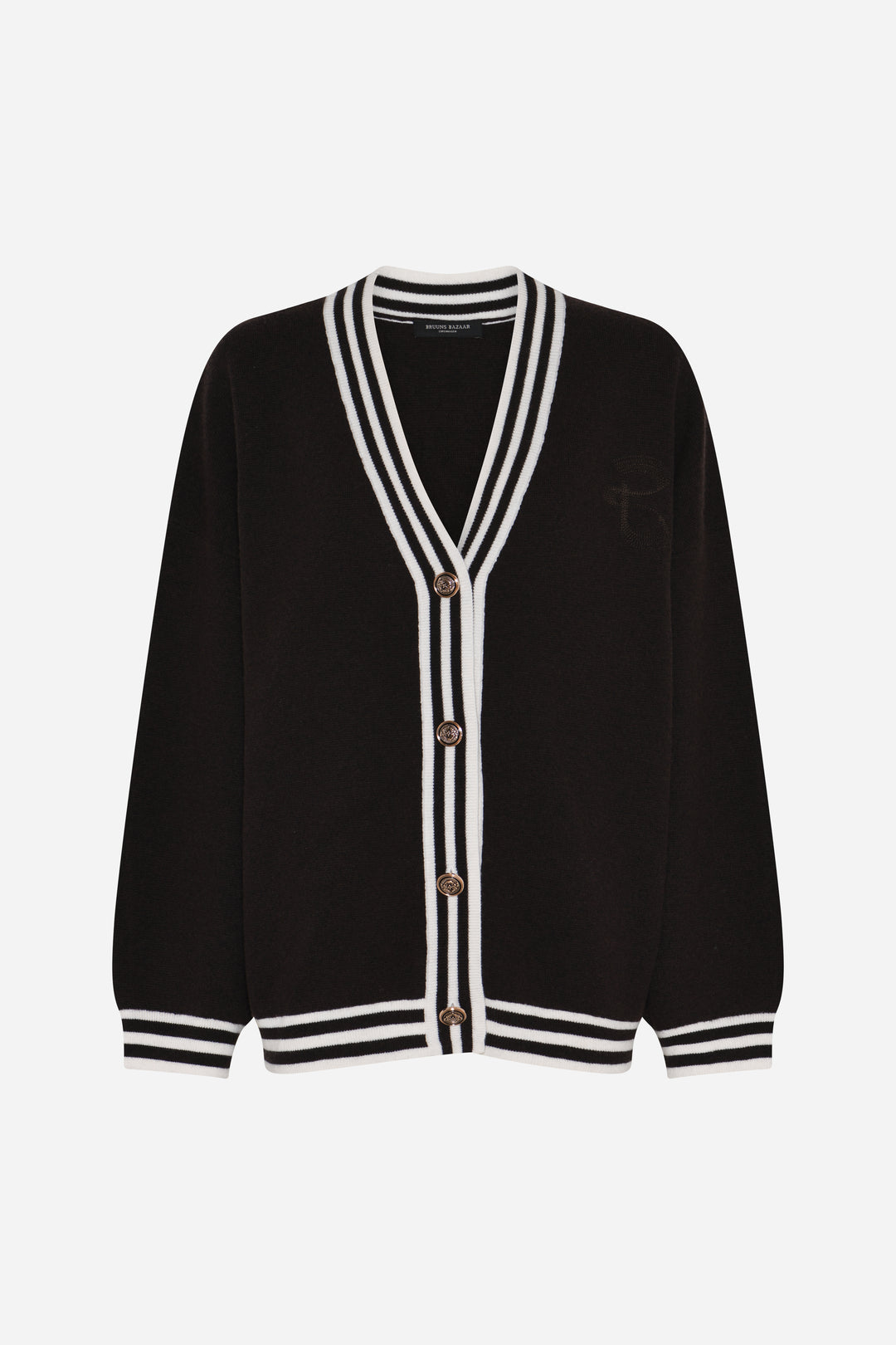 Bruuns Bazaar Women ChalinaBBSira knit cardigan Knit Dark Brown