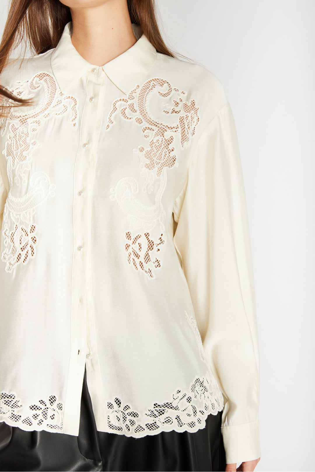 Bruuns Bazaar Women ChamaBBAlya shirt Shirts Snow White