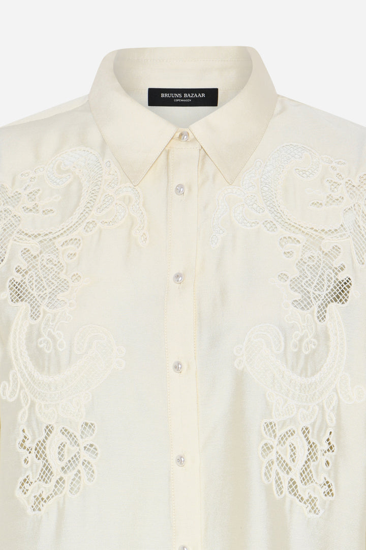 Bruuns Bazaar Women ChamaBBAlya shirt Shirts Snow White