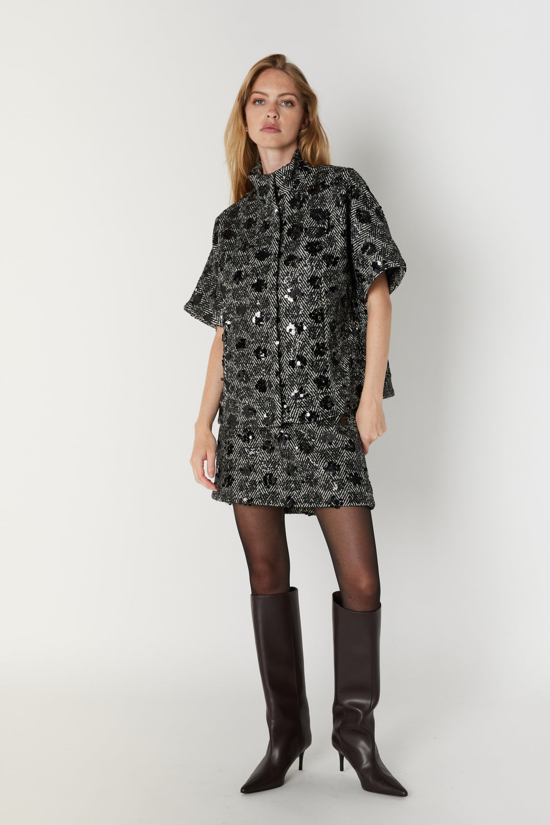 Bruuns Bazaar Women ChamaeBBCarly waistcoat Outerwear Black w white